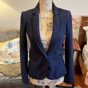 Anthropologie Cartonnier Purple / Black Knit Blazer - Size 0